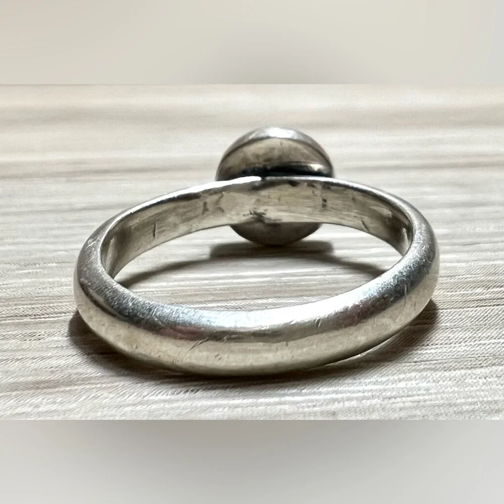 Vintage Artisan (FF) Sterling Silver & Gold Modernist Shadowbox Heart Ring
